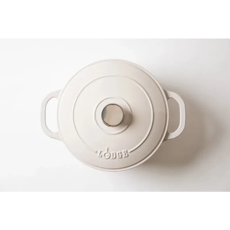 Lodge 5.5 Qt Red Enameled Cast Iron Dutch Oven Nonstick Cookware