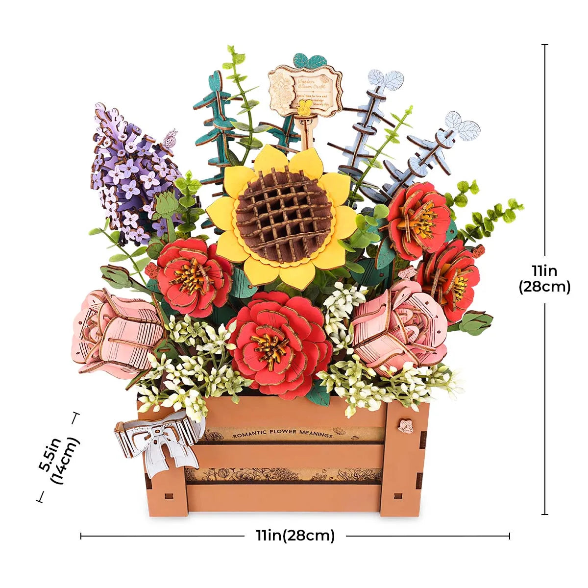 Robotime Rowood Wooden Bloom Box Puzzle Kit For Home Decoration Christmas Gift