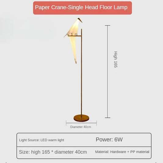 Nordic LED Bird Floor Lamp Rotatable Standing Lamp For Bedroom Living Room