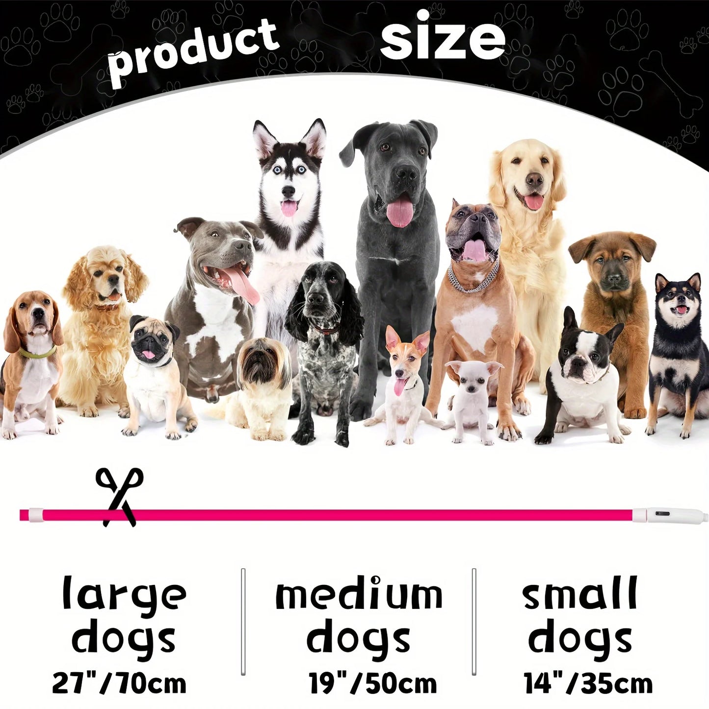 LED Light Dog Collar Luminous USB Rechargeable Anti Lost Reflective Nylon