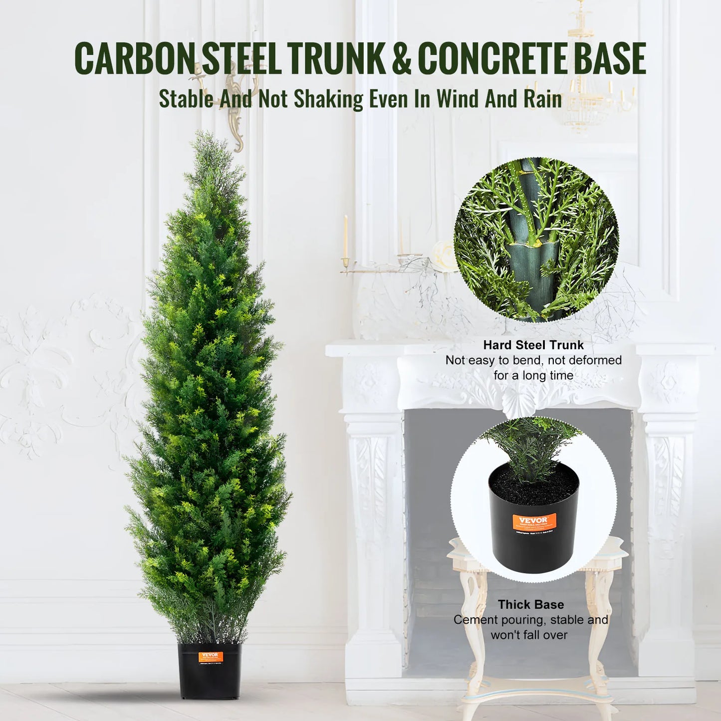 Artificial Cedar Topiary Tree Outdoor Evergreen Greenery Home Decor