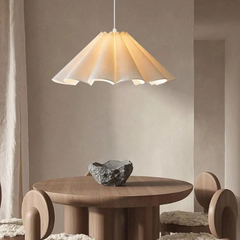 Lower Petals Cream LED Pendant Light Living Room Bedroom Dining Chandelier