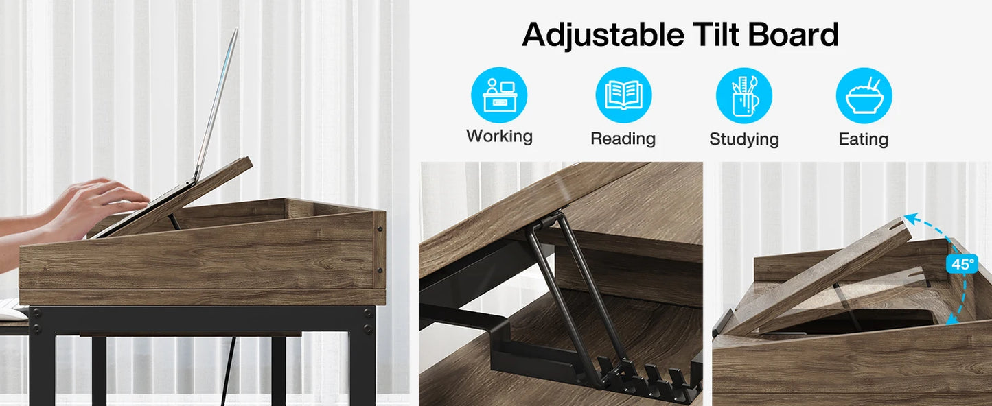 Height Adjustable Overbed Table With Wheels Queen Size Laptop Cart Desk