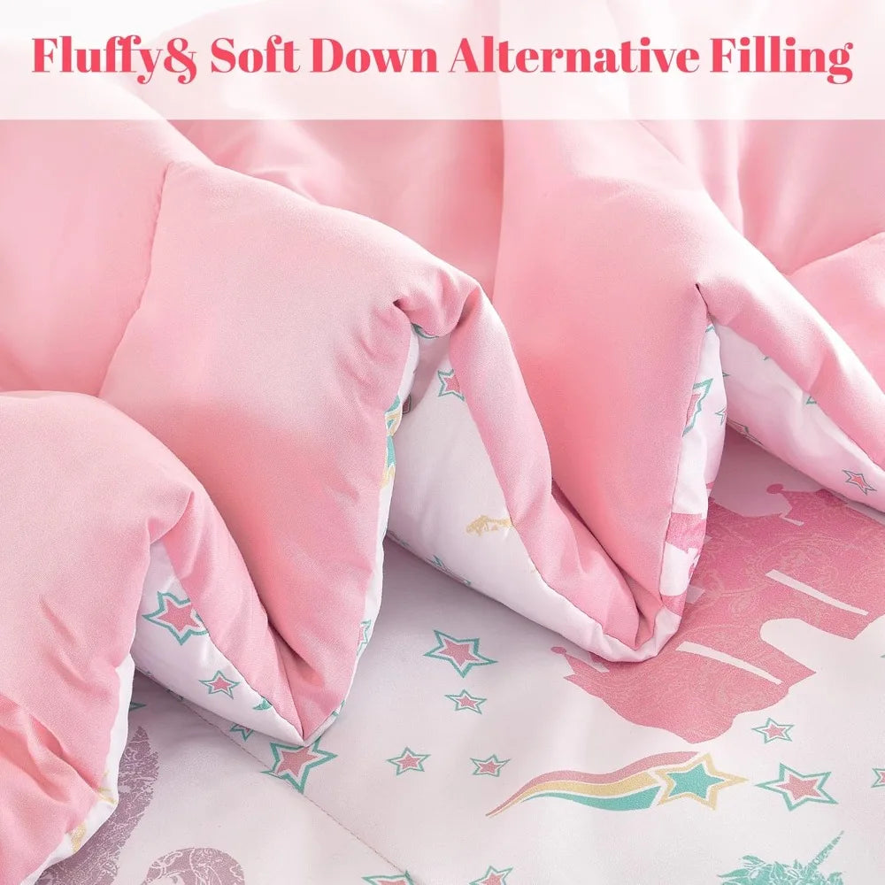 7 Piece Kids Comforter Set Queen Full Size Bed In A Bag All Season Microfiber