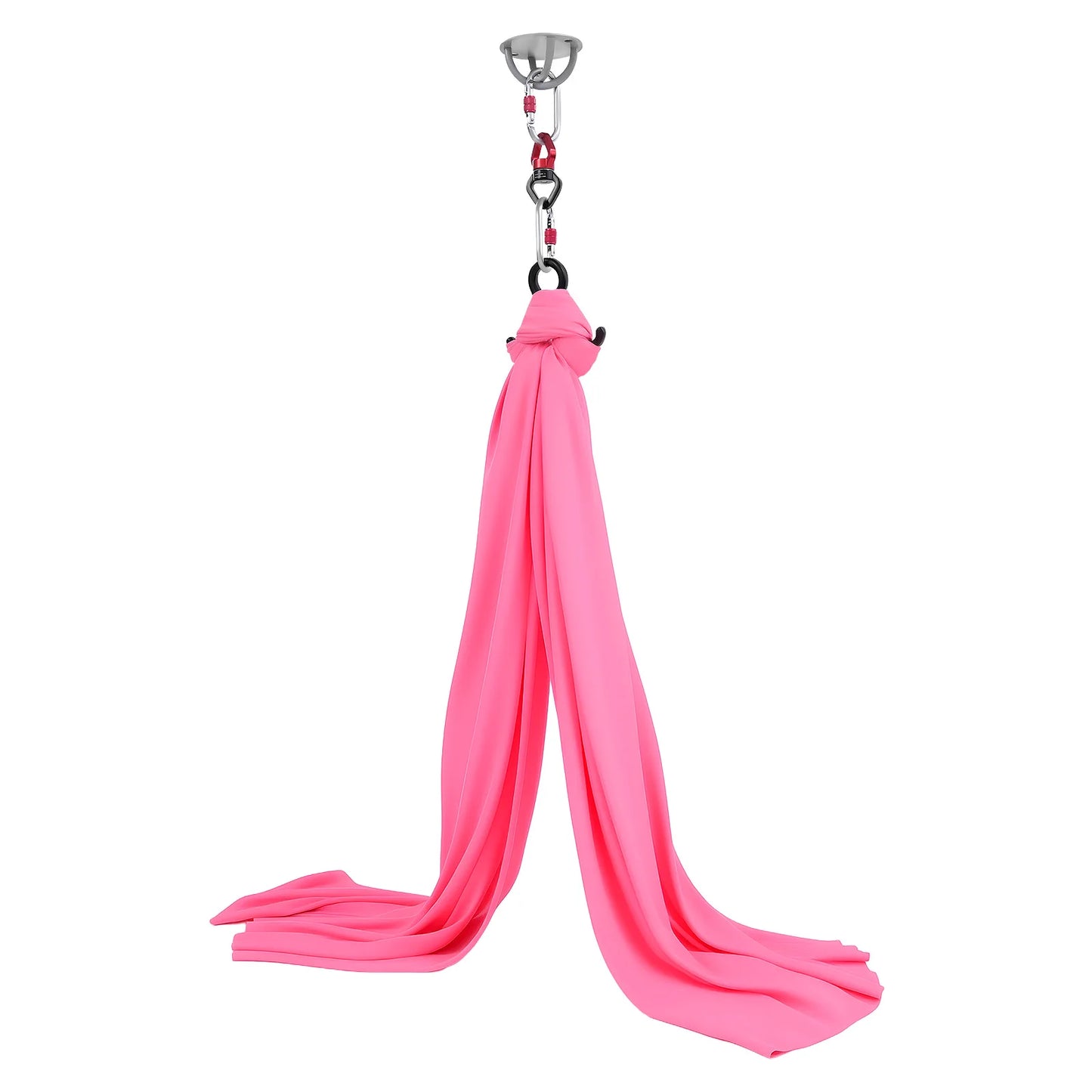 Yoga Hammock Aerial Silks Pink With Carabiners 1102 Lbs Load Capacity Home Use