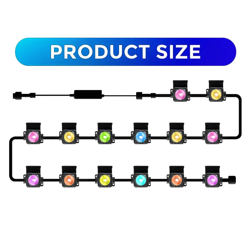 300ft RGB Eaves LED Lights Outdoor String with App Bluetooth Control