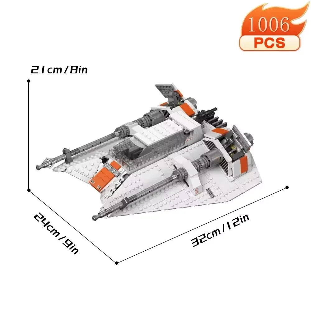 Interstellar Spaceship Combat Building Blocks Desktop Decor Model Set For Kids