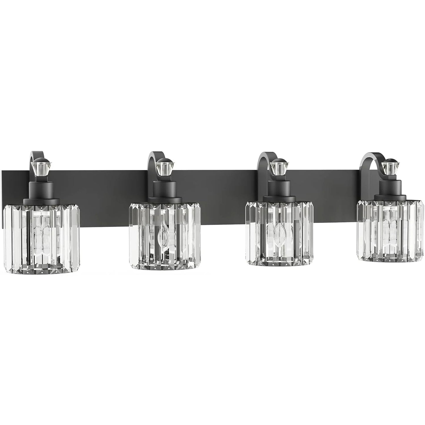 Black Crystal Bathroom Vanity Lights 3 4 5 6 Pack Modern Over Mirror