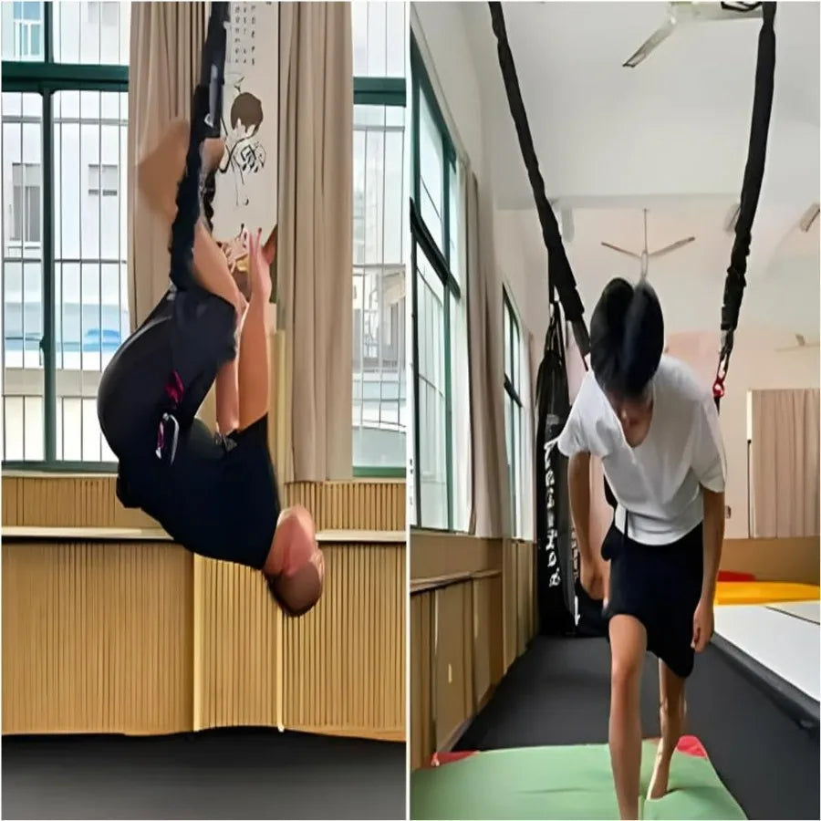 Back Somersault Bungee Trainer for Gymnastics and Taekwondo Martial Arts