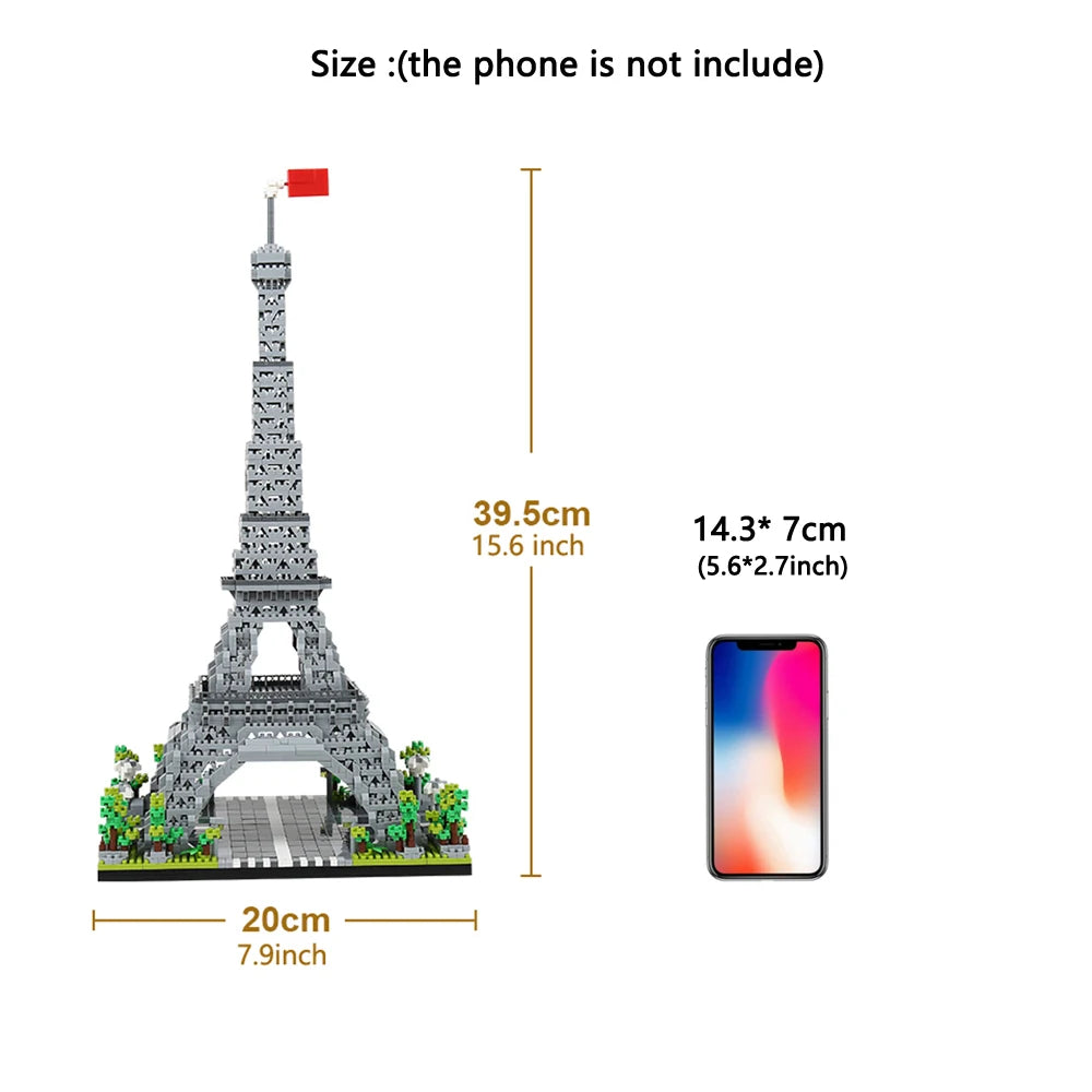 Eiffel Tower Micro Mini Building Blocks Toy For Office Decor Gift