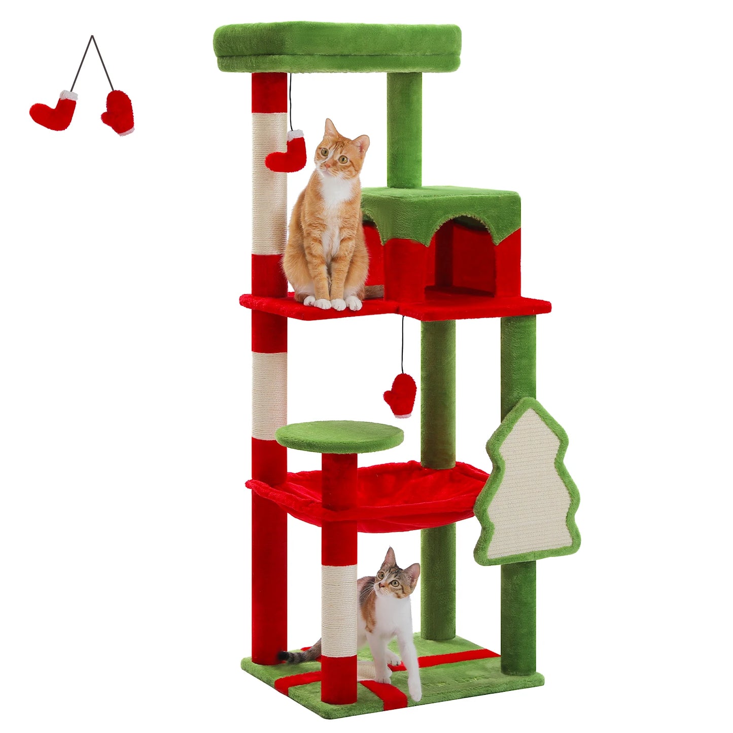 PAWZ Road 5 Level Cat Tree for Indoor Large Cats With Hammock and Sisal Posts