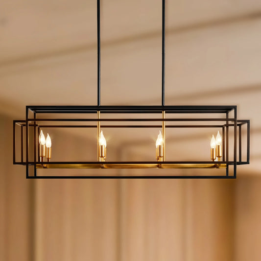 Retro Industrial Chandelier for Dining Room Kitchen Island Bar Light Pendant