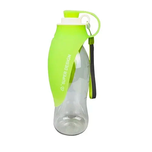 580ml Portable Dog Water Bottle With Silicone Travel Bowl For Outdoor Pets