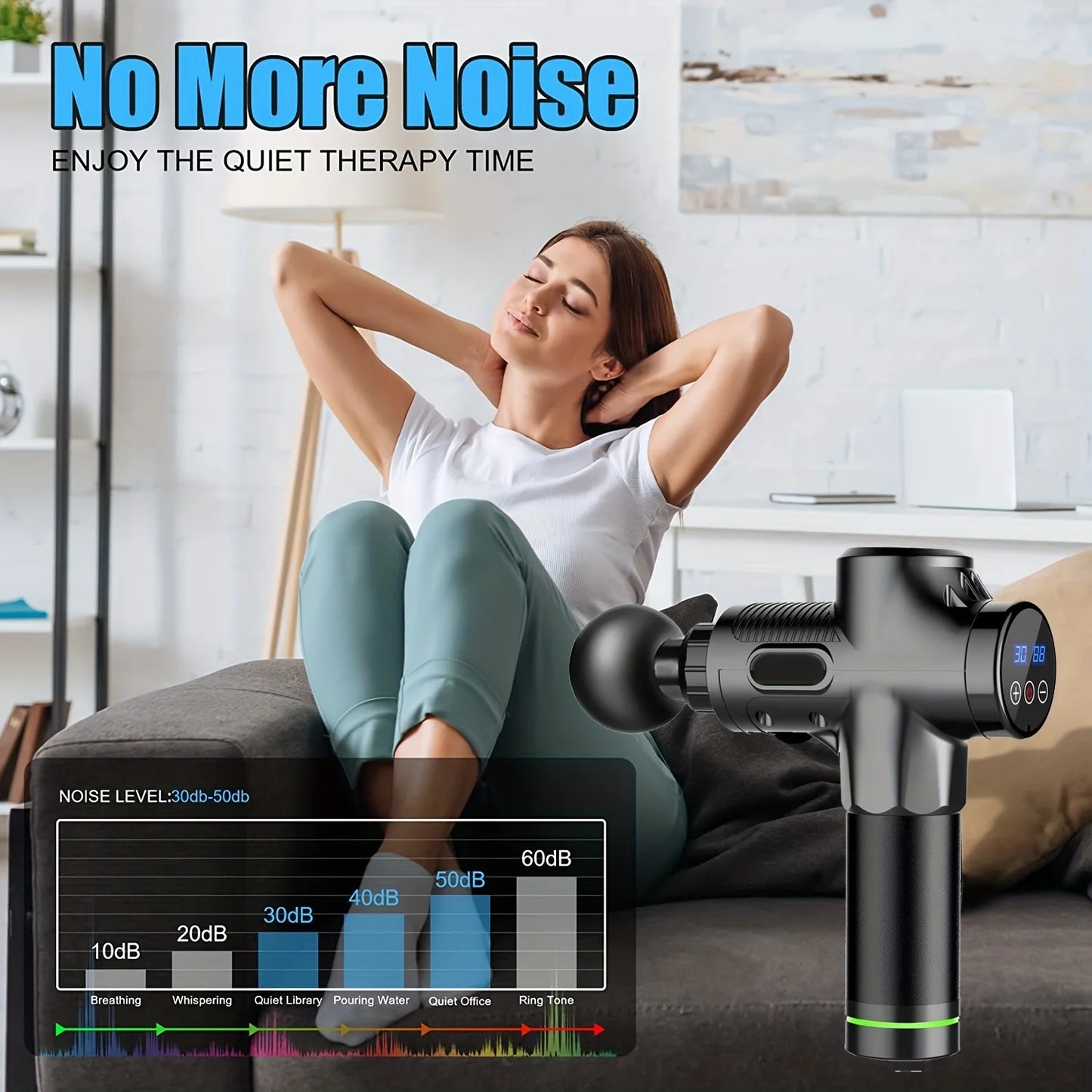 30 Level Massage Gun For Fascia Deep Muscle Relaxation Body Neck Massager