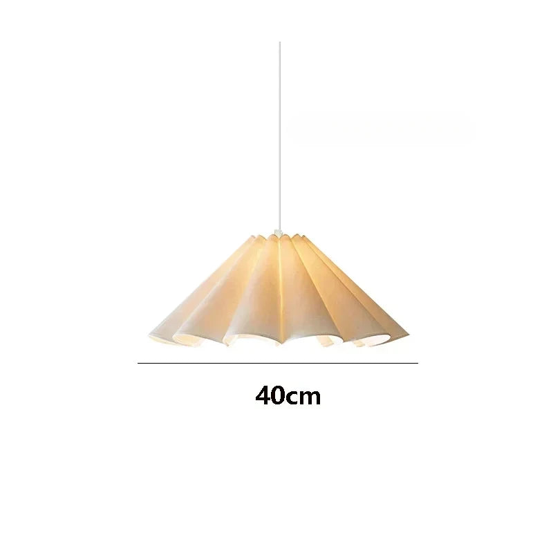 Lower Petals Cream LED Pendant Light Living Room Bedroom Dining Chandelier
