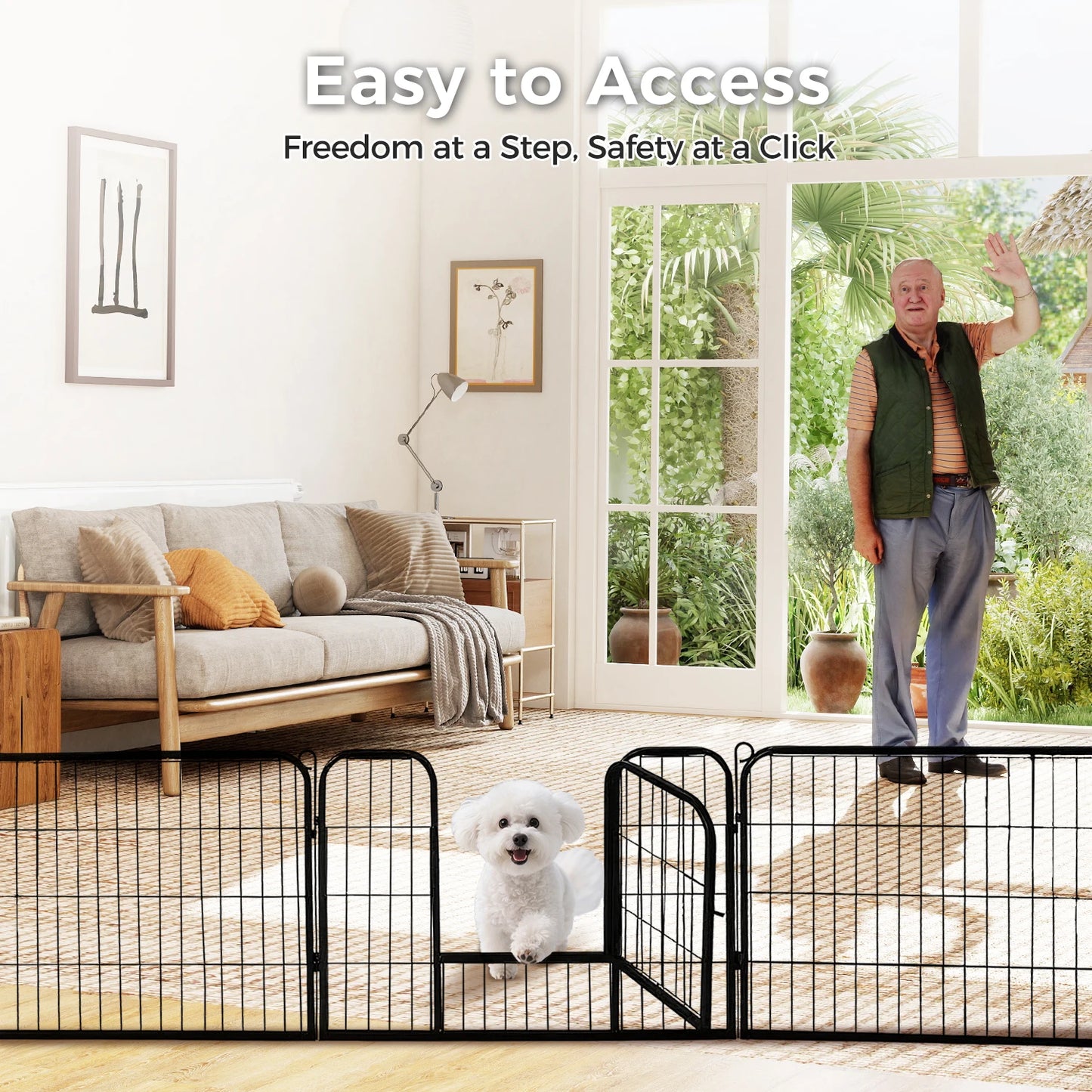 Heavy Duty Metal Puppy Playpen 24 32 40 Inch 8 Or 16 Panels Indoor Outdoor
