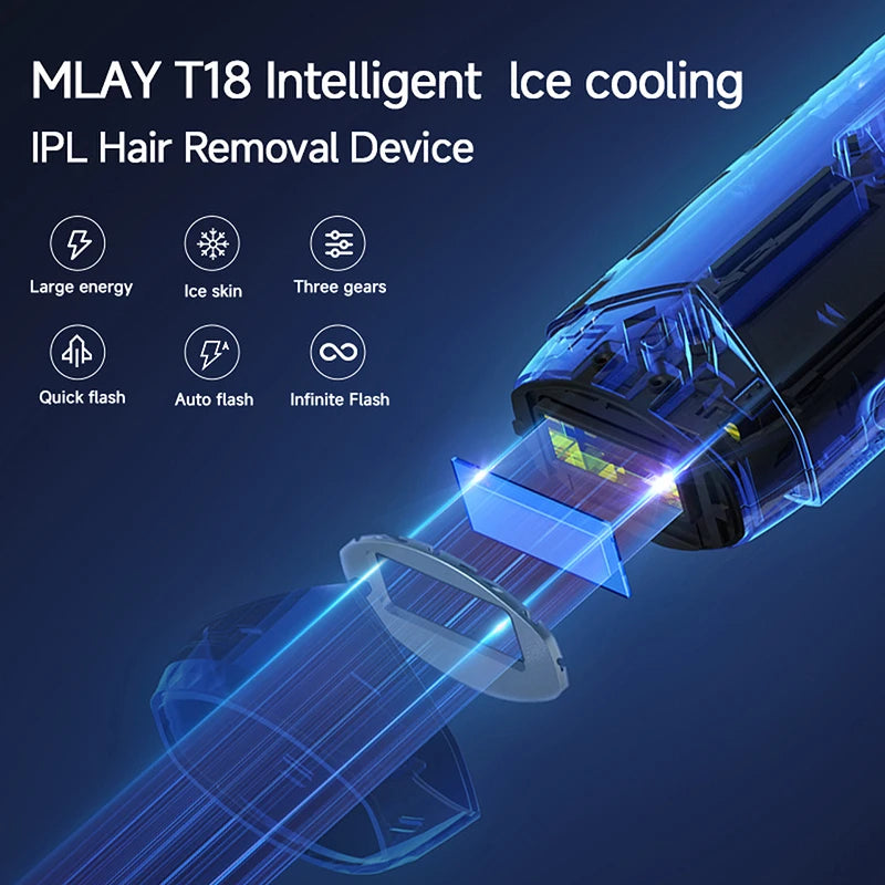 Mlay T18 Ice Cooling IPL Hair Removal Device For Home Use Painless Epilator