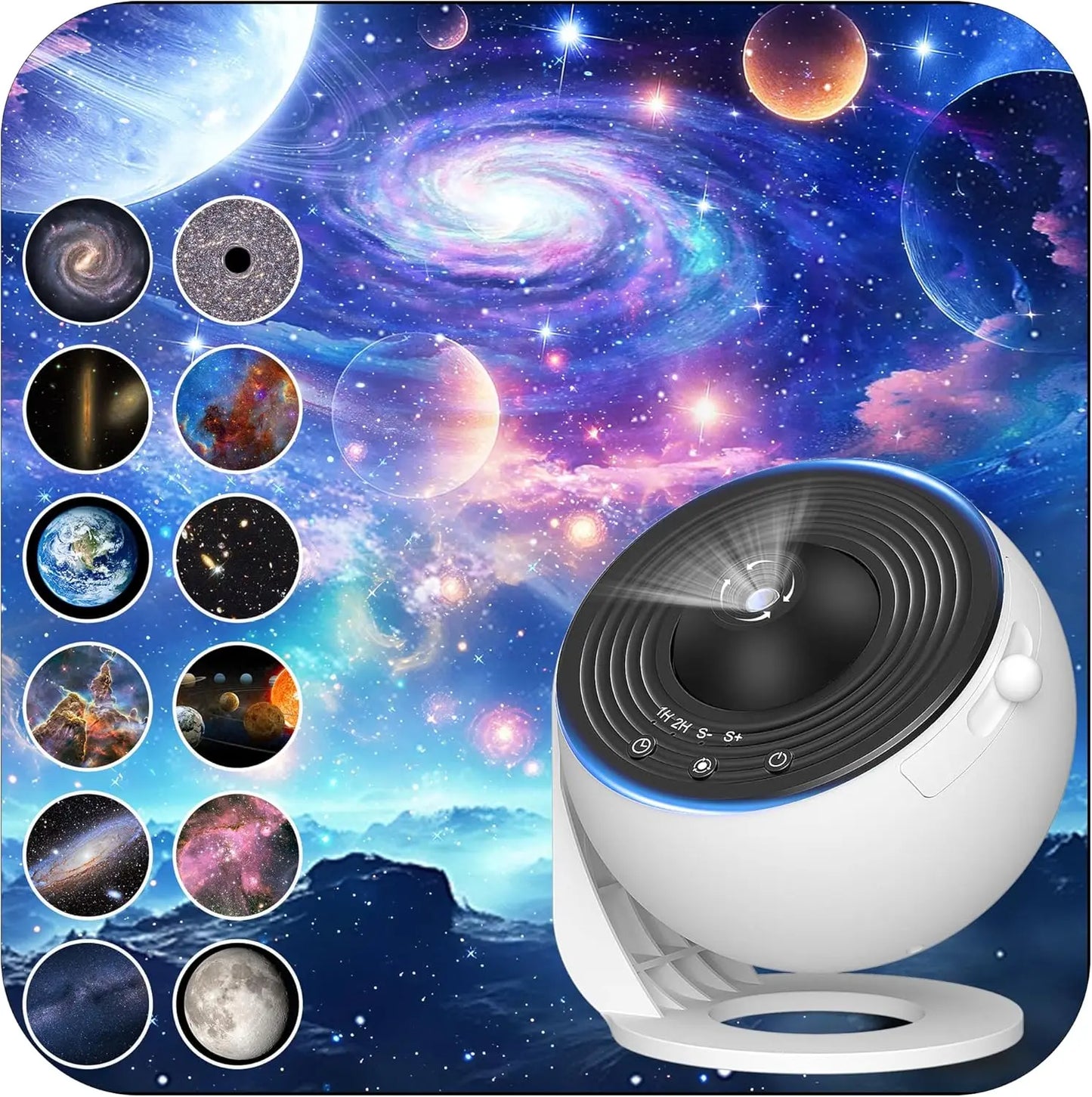 Galaxy Projector For Bedroom Adjustable Star Light 13 Discs Planetarium For Kids