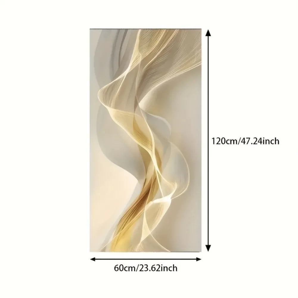 Solid Wood Frame Modern Abstract White Canvas Art 1 Piece Living Room Decor