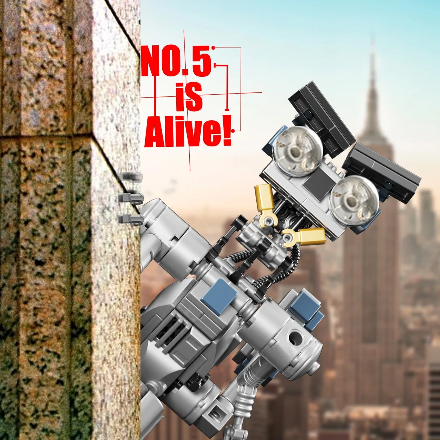 Johnnys 5 Robot Building Blocks Set Military Robot Model Toys For Kids Gifts