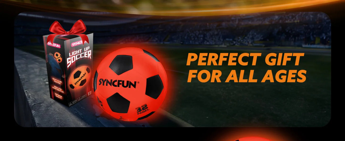 Joyfy Glow In The Dark Soccer Ball Light Up Night Play For Teen Boys Gifts
