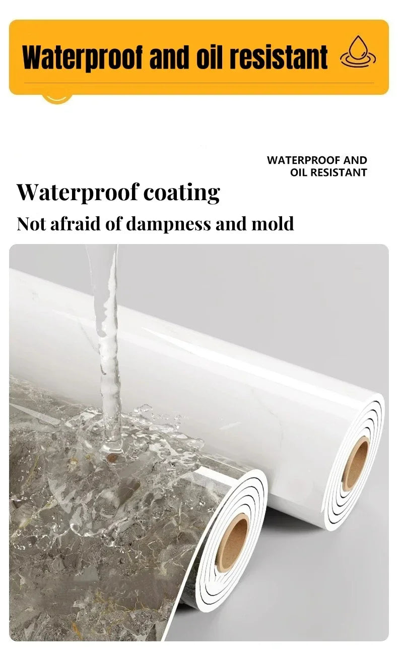 Marble Peel And Stick Wallpaper Self Adhesive Waterproof Tile Look Wall Decor