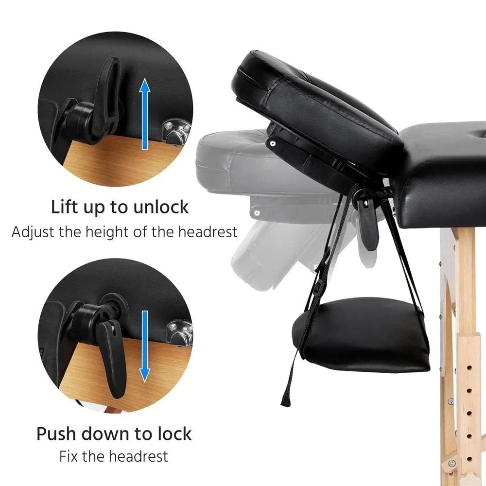 Portable Massage Table Lash Bed Spa Bed Adjustable for Eyelash Tech Therapy