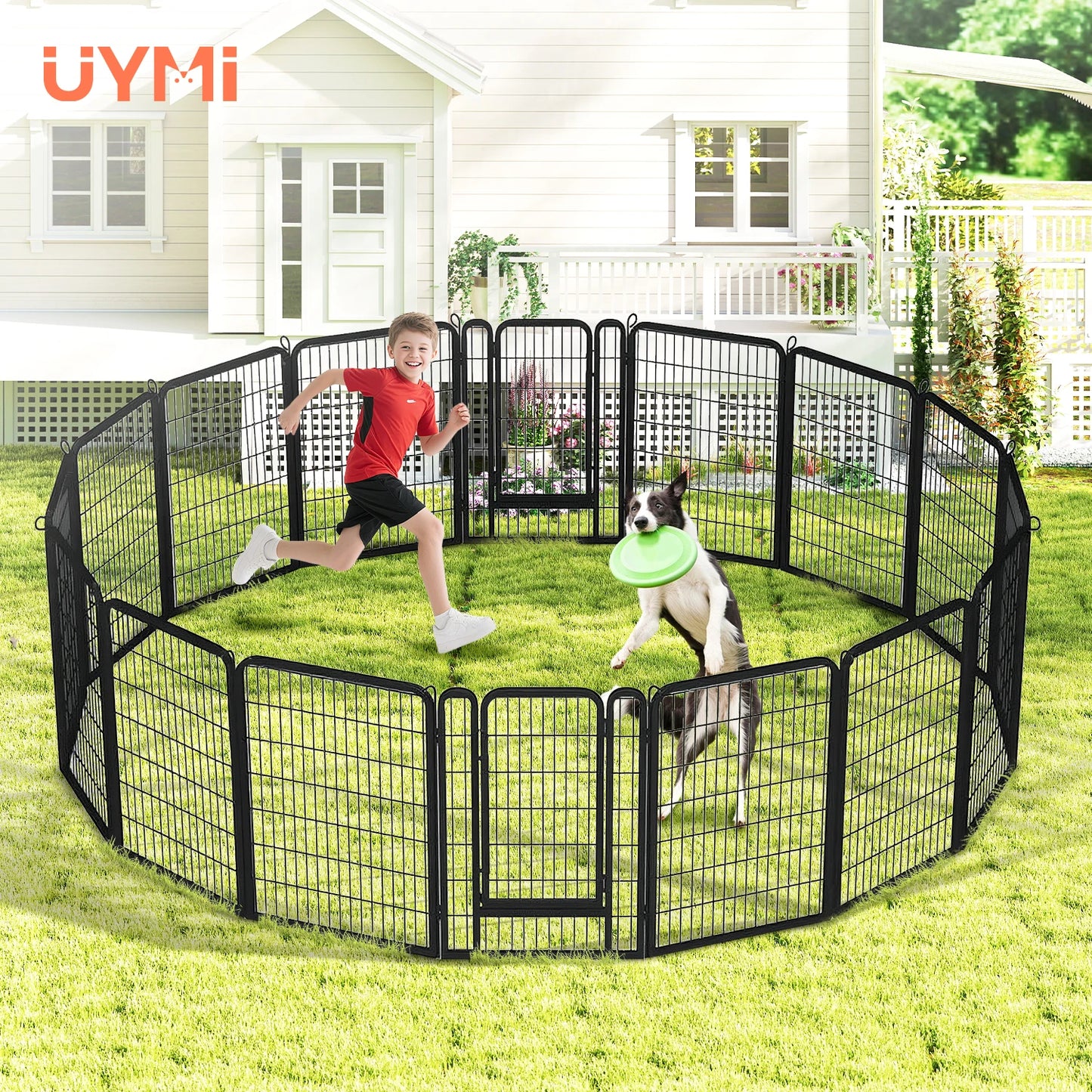 Heavy Duty Metal Puppy Playpen 24 32 40 Inch 8 Or 16 Panels Indoor Outdoor