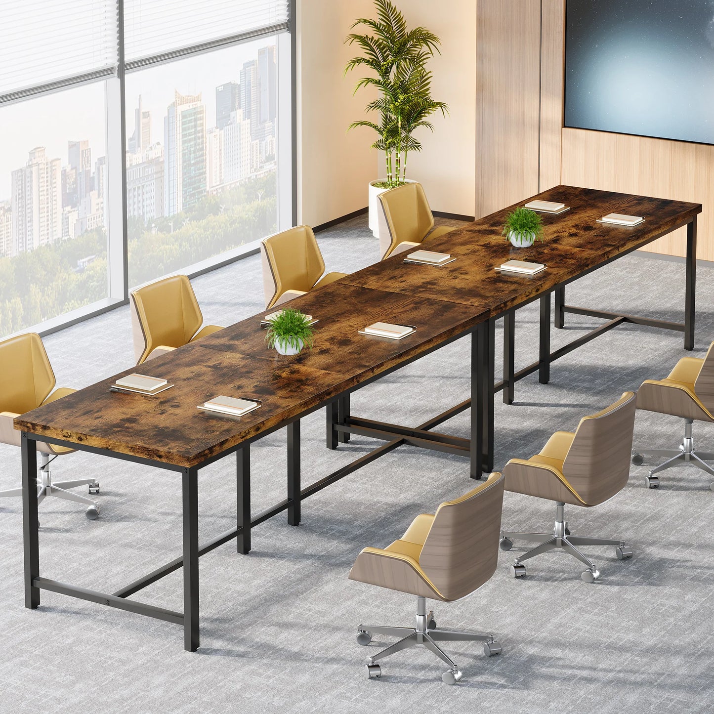 Tribesigns 78.7 Inch Double Computer Desk for Home Office 2 Person