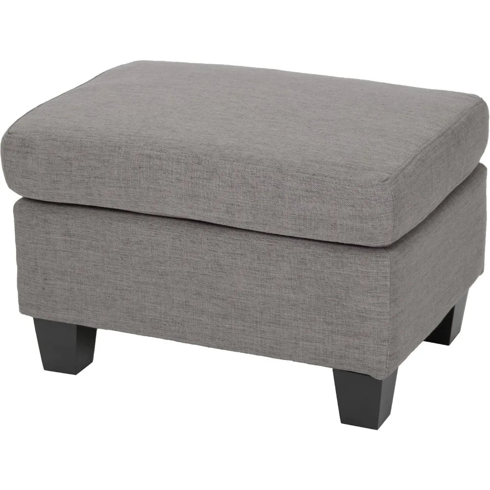 Christopher Knight Home Rosella Fabric Ottoman Ash Grey
