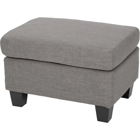 Christopher Knight Home Rosella Fabric Ottoman Ash Grey
