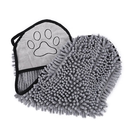 Pet Towel Super Absorbent Chenille Bath Towel Quick Drying Large For Cats Dogs