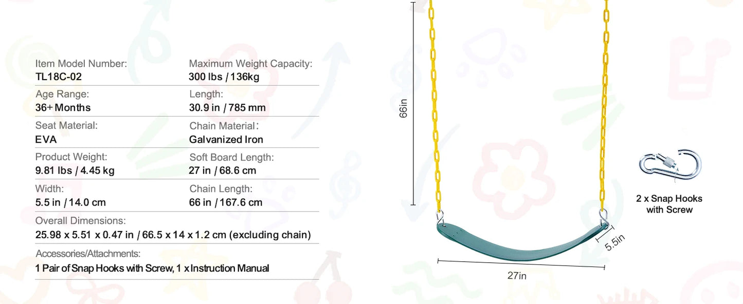 SucceBuy Tree Swing Saucer Swing 750 Pound 2 Straps Adjustable Ropes Outdoor