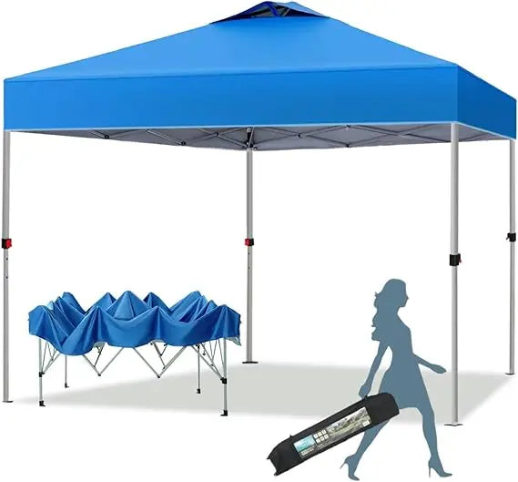 10x10 Pop Up Canopy Tent Waterproof Patio Shelter Sun Shade Screened Gazebo