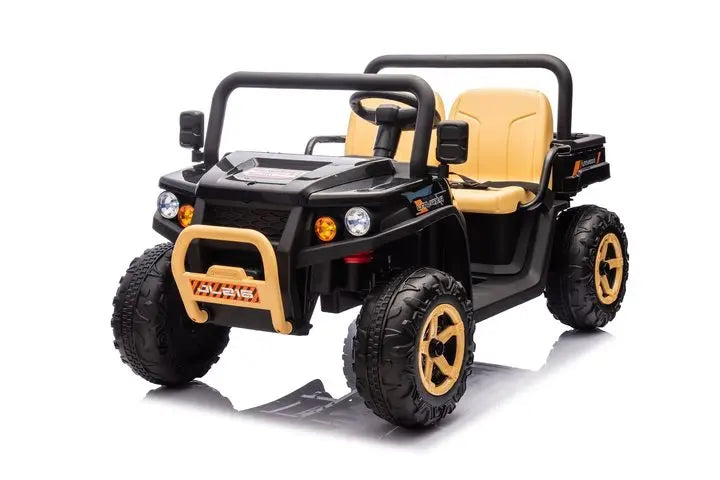 24V Two Seater Ride On Dump Truck With Remote 4WD LED Lights Music