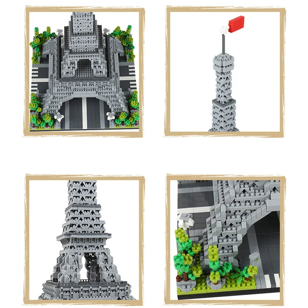Eiffel Tower Micro Mini Building Blocks Toy For Office Decor Gift