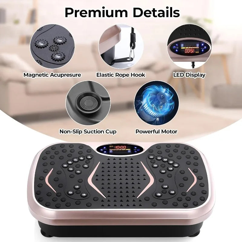 Arlopu 3D Vibration Plate Massager For Body Fitness And Lymphatic Drainage