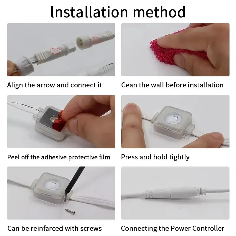 300ft RGB Eaves LED Lights Outdoor String with App Bluetooth Control