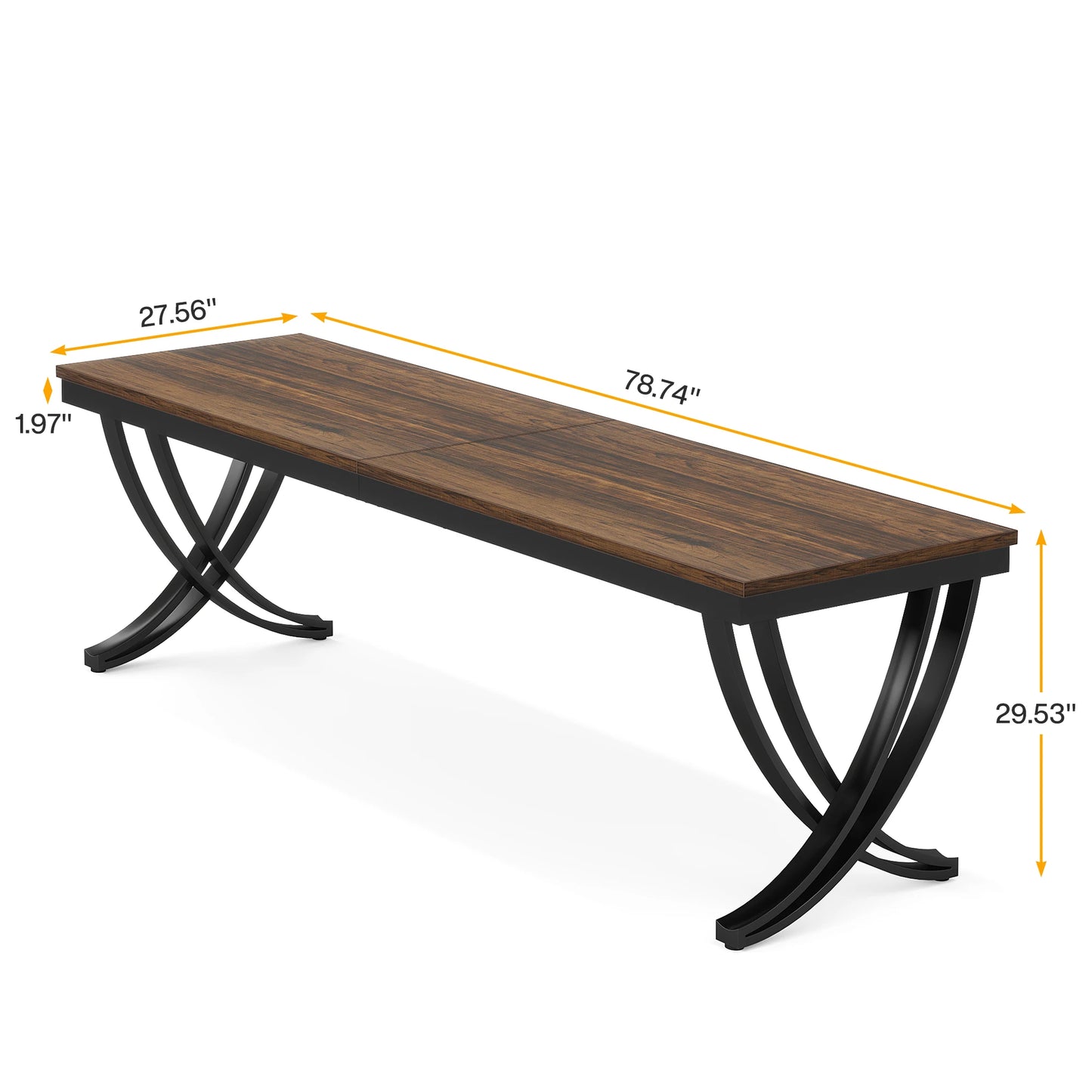 Tribesigns 78.7 Inch Double Computer Desk for Home Office 2 Person
