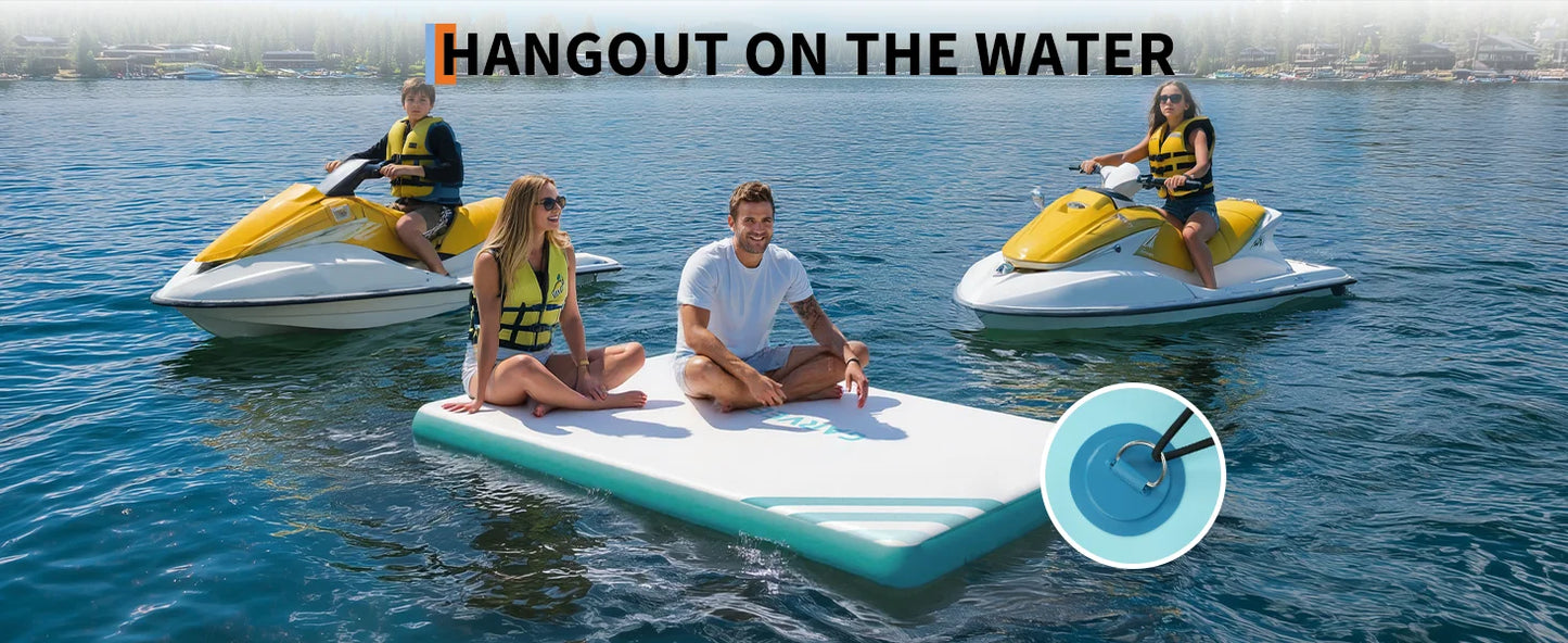 Inflatable Floating Dock Swim Platform for Lakes and Beaches Adults