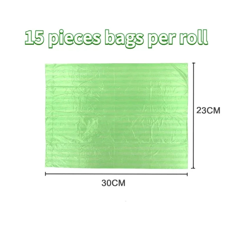 Biodegradable Dog Poop Bags For Large Dogs 15 Bags Per Roll Dispenser