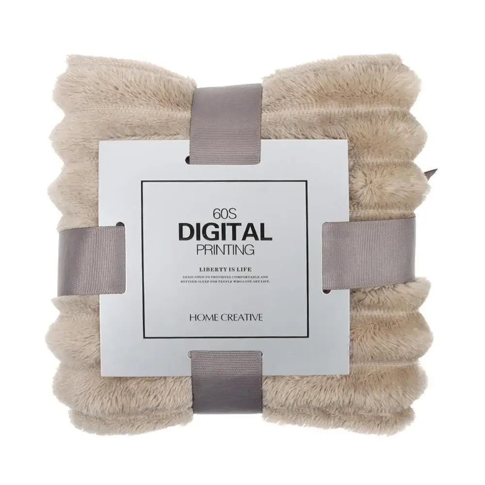 Double Sided Warm Blankets Skin Friendly Breathable Ultra Soft Plush Striped Blankets