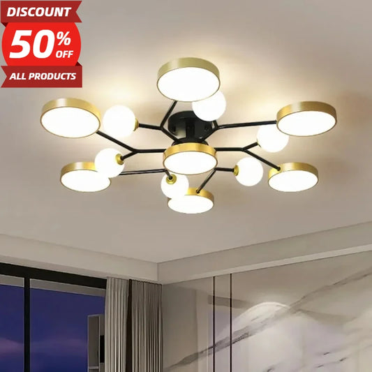 Nordic Glass Ball LED Ceiling Light Chandeliers For Living Room