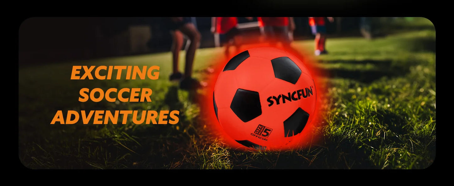 Joyfy Glow In The Dark Soccer Ball Light Up Night Play For Teen Boys Gifts