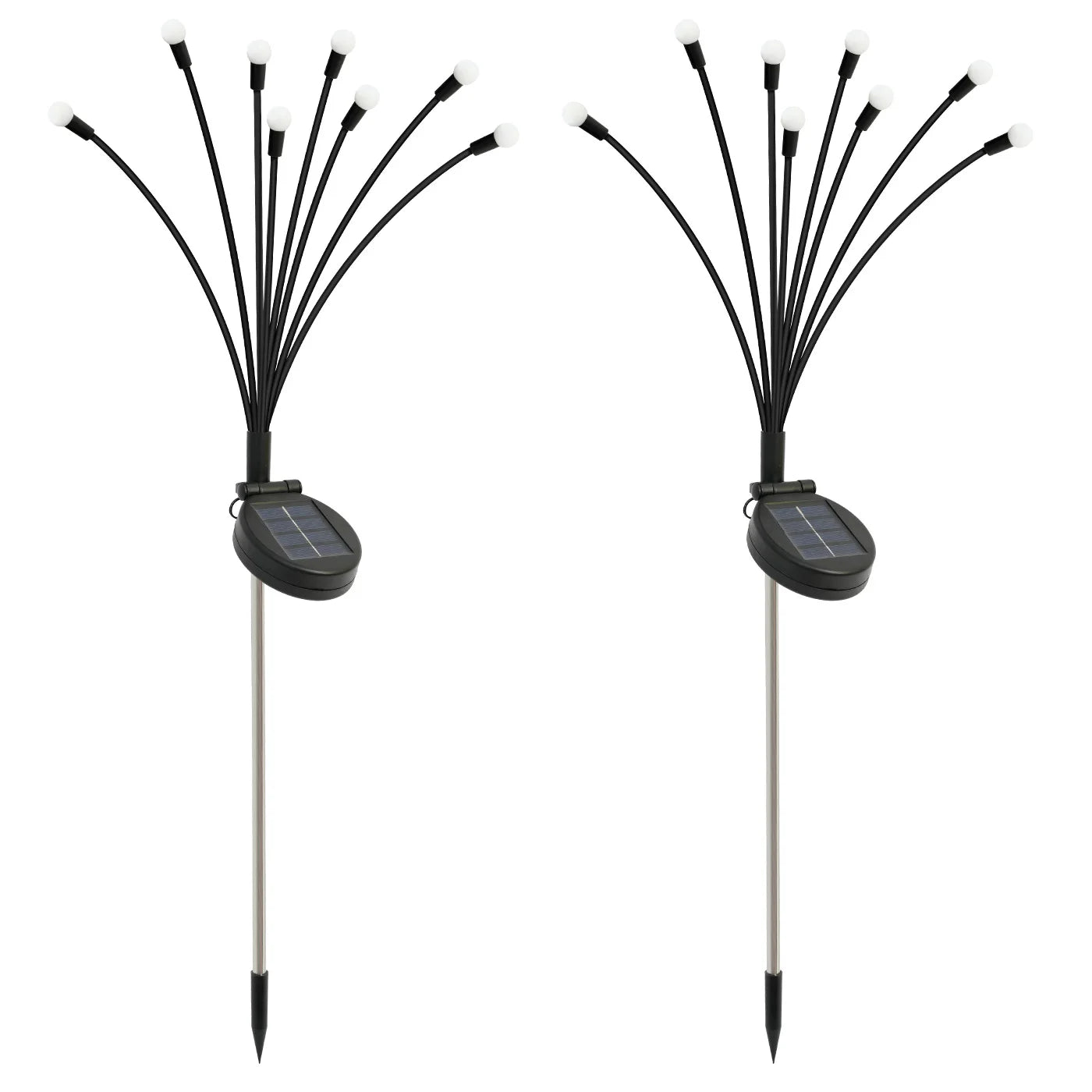 8 Head Solar Led Firefly Lights Outdoor Pathway Lights Waterproof Flexible