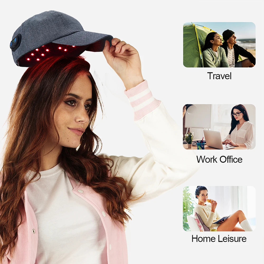 Infrared Hair Growth Cap 660nm And 850nm Red Light Therapy For Hair Loss