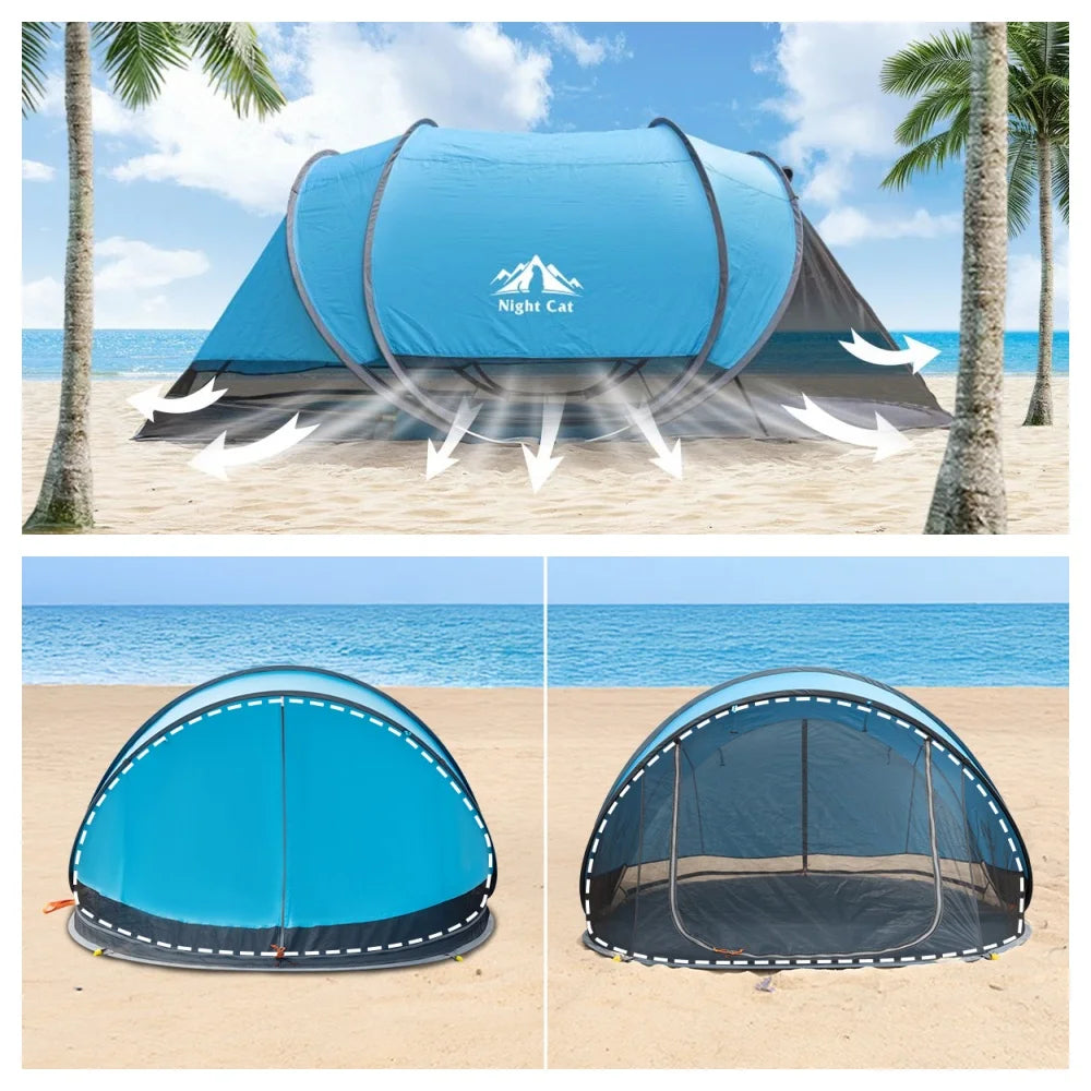 Pop Up Canopy Tent Sun Shade Shelter For 2 to 4 Persons Beach Outdoor