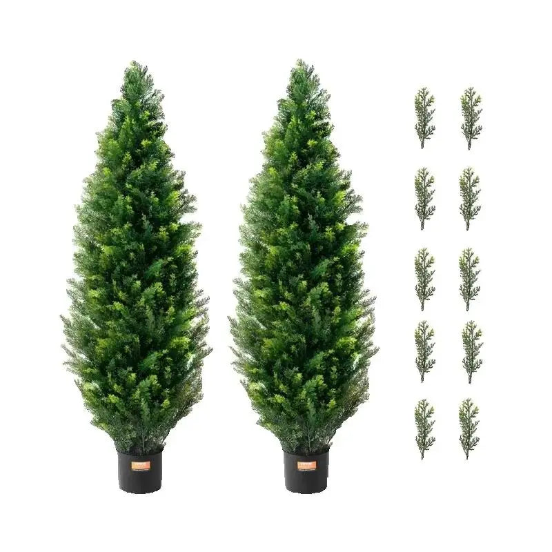 Artificial Cedar Topiary Tree Outdoor Evergreen Greenery Home Decor