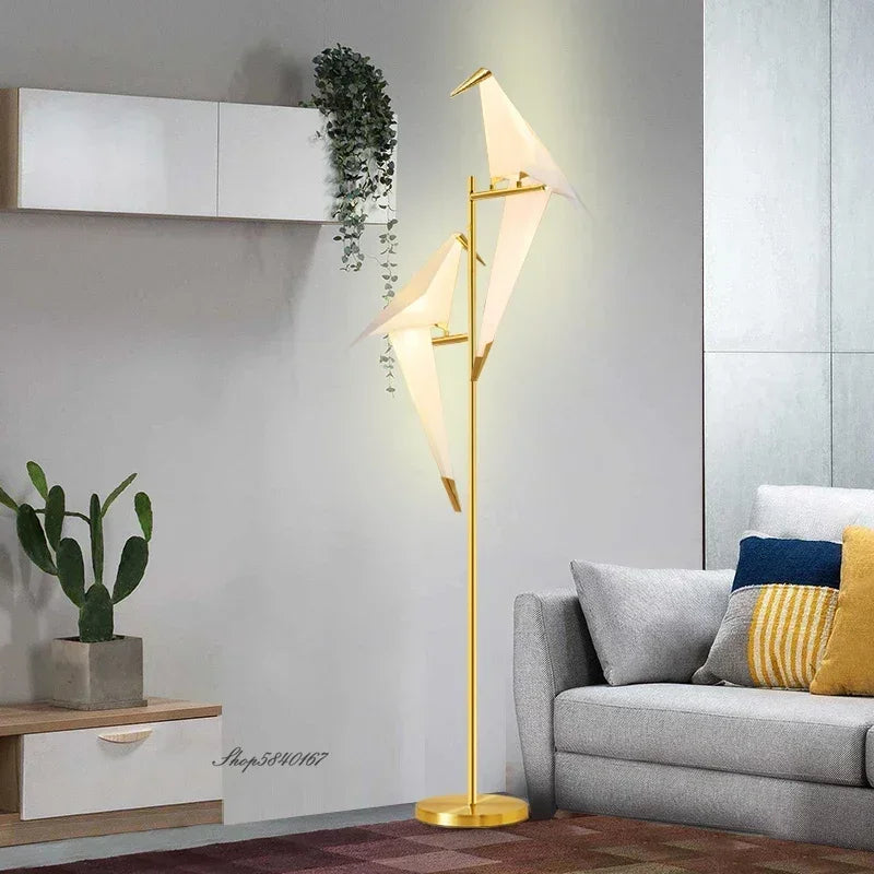 Creative LED Bird Floor Lamp Nordic Designer Standing Lamp For Bedroom Study