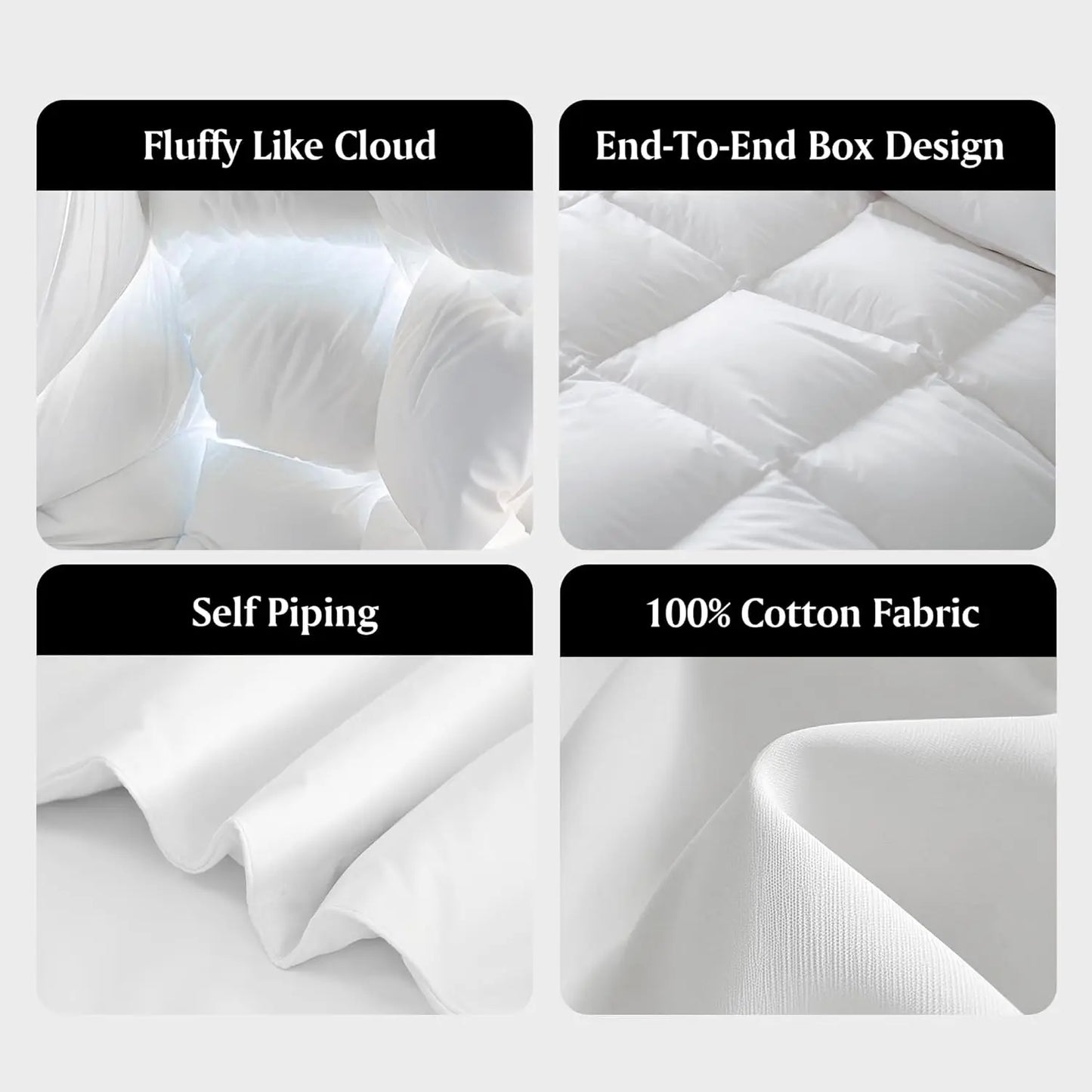 Queen Size White Goose Down Comforter 100 Percent Cotton Extra Warmth